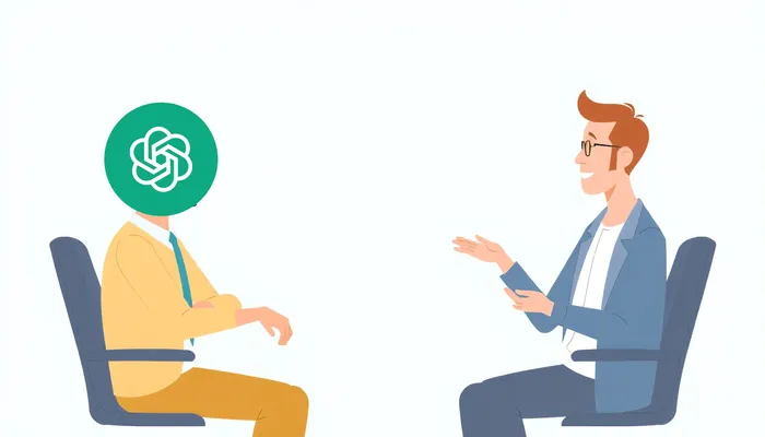 Une personne discutant avec ChatGPT